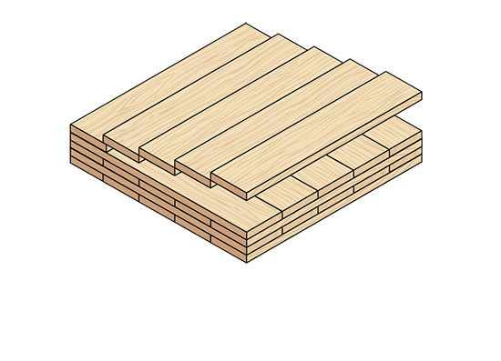 Cross-laminated timber (CLT): mass timber product manufactured by gluing wooden lamellae in layers orthogonal to each other, resulting in panels used as slabs and walls. The CLT panels from Ubem are produced with mechanically graded (MSR) Southern Yellow Pine lamellae bonded together with structural adhesive (PUR) free from formaldehyde. Urbem CLT can also be treated on autoclave (CCA, CCB and MCA-C) to resist to decay and termites.